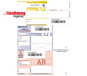 TECHMAY LOGETIQ Boîte de 1000 imprimés recommandés avec AR A4 IB1. Laser et Jet d'encre - AF: 3458